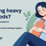 Heavy menstrual bleeding and period pain treatment concept